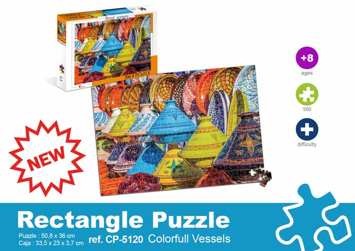PUZZLE SET 500 PZAS.CERAMIC COLORS