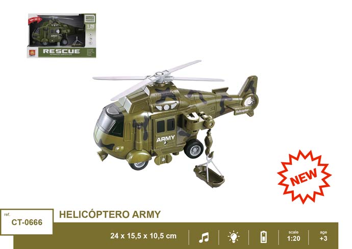 HELICOPTERO US ARMY FRICCION LUZ Y SONIDO