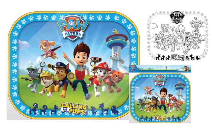 SET 2 PZAS.PROTECTOR SOLAR VENTANAS PAW PATROL