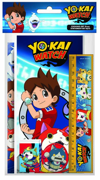 BLISTER PAPELERIA 5 PZAS. YO-KAI