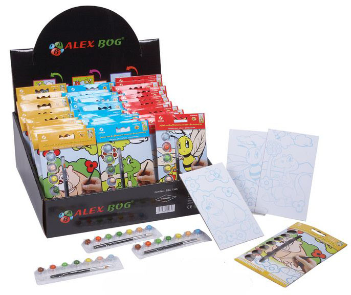 DISPLAY 45 MINI SETS PINTURA,3 MODELOS C/7 COLORES