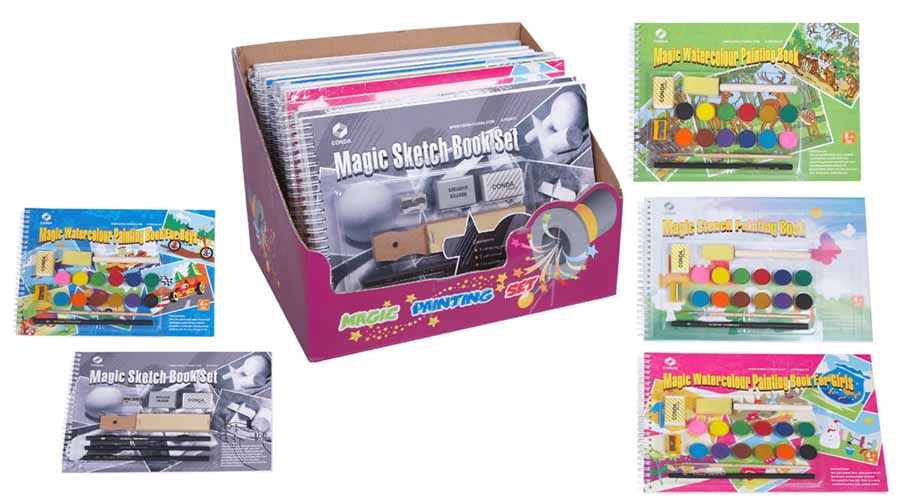 EXP.10 CUADERNOS DIBUJO C/PINTURAS ,5 MODELOS