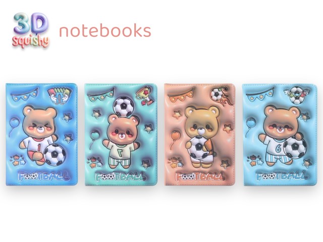 EXP.12 LIBRETAS 3D FUTBOL AND BEAR,4 DISEÑOS