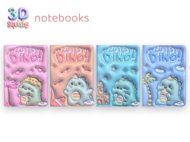 EXP.12 LIBRETAS 3D CUTEST DINO,4 DISEÑOS