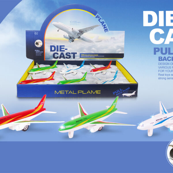 EXP.6 AVIONES PULL BACK CON LUZ Y SONIDO