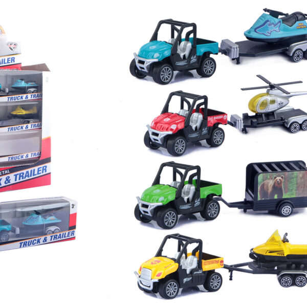 EXP.16 TRUCK AND TRAILER PULL BACK,4 MODELOS