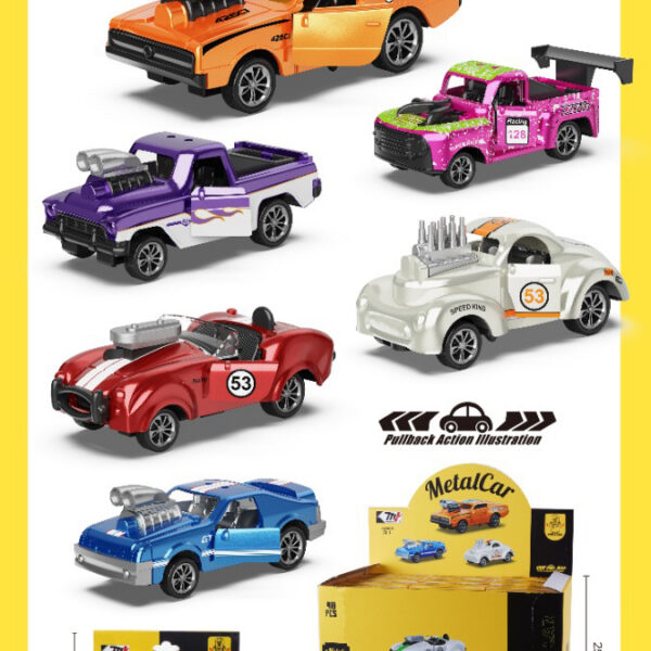 EXP.48 COCHES CORTOS VINTAGE PULL BACK,6 MODELOS