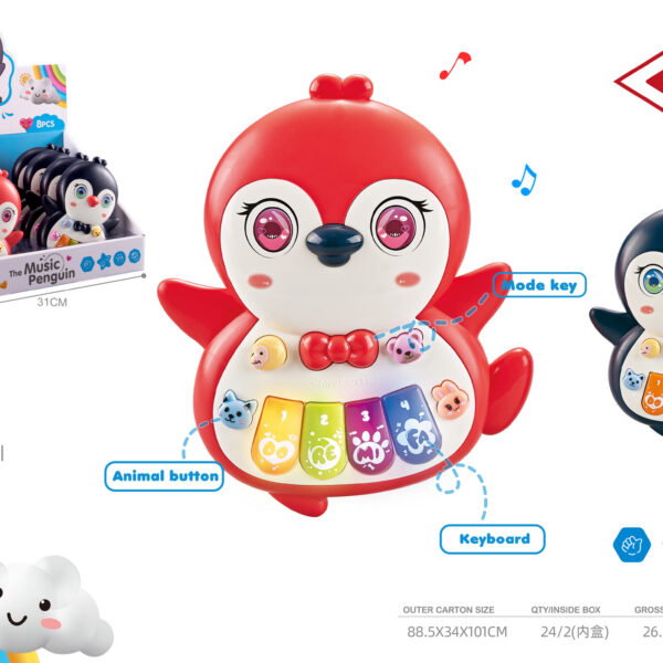 EXP.8 PINGUINO PIANO CON LUZ Y SONIDO