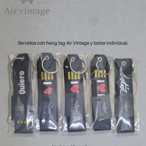 LLAVERO TELA BORDADO AIR VINTAGE A V 8R