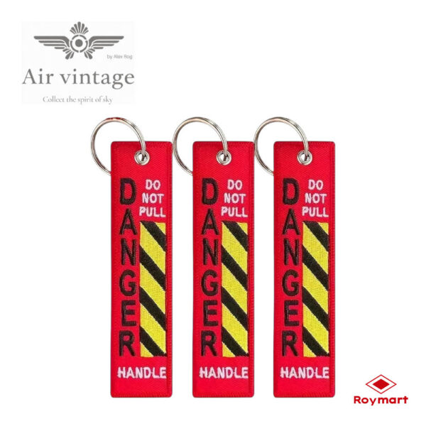 LLAVERO TELA BORDADO AIR VINTAGE DANGER