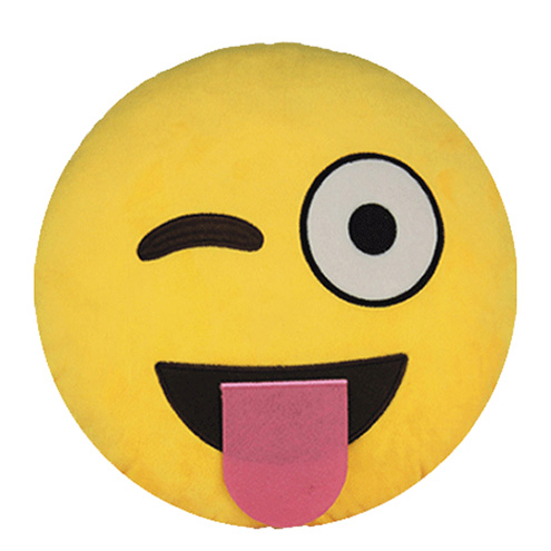COJIN EMOTICONO GUIÑO 32 CMS.