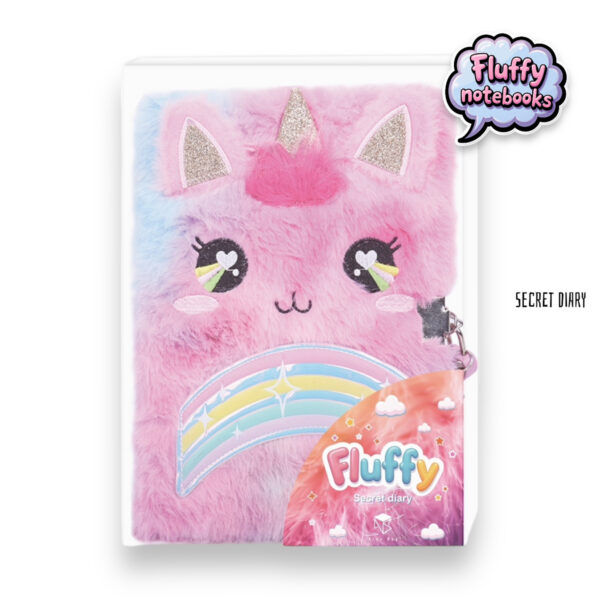 EXP.12 LIBRETAS FLUFFY C/ CANDADO 80 GRS.SURTIDOS