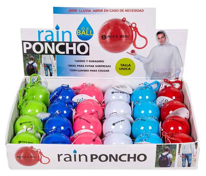 EXP.24 BOLAS LLAVERO CON PONCHOS,3 COLORES
