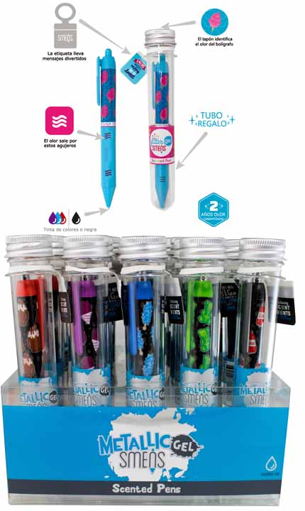 EXP.25 BOLIS METALIC OLOR EN TUBO,5 OLORES SURT.