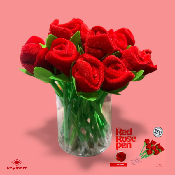 PVC POT 24 BOLIS RED ROSE TELA