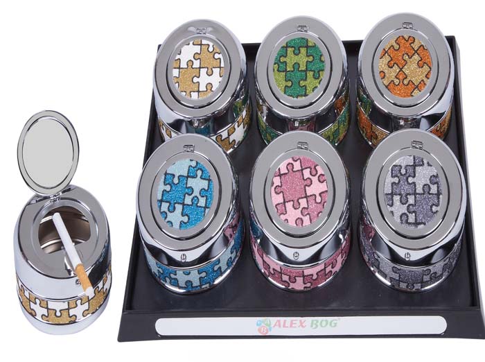 EXPOSITOR 6 CENICEROS METAL COL.PUZZLE