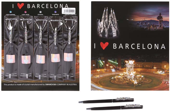 PACK 5 BOLIS SWAROVSKY RECUERDO DE BARCELONA