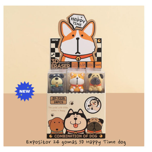 EXP.24 GOMAS DE BORRAR 3D HAPPY DOG 3 MODELOS
