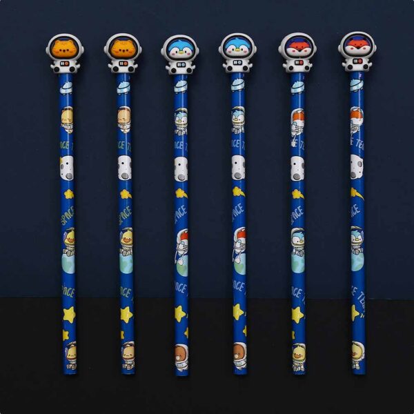 EXP.36 LAPICES CON GOMA 3D SPACE ANIMALS