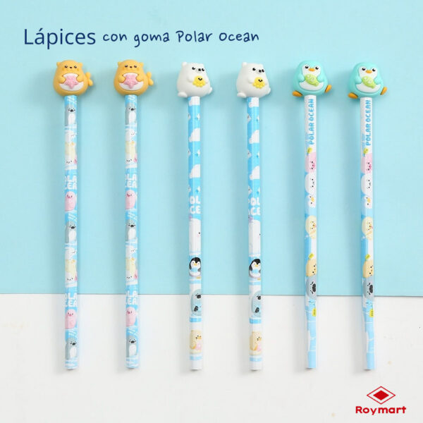 EXP.36 LAPICES 3D CON GOMA BORRAR PINGÜIN