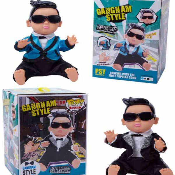 MUÑECO GANGNAM STYLE SONIC CONTROL C/MUSICA Y MOV.