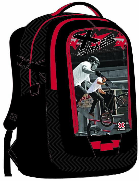 MOCHILA OVAL ROJO/NEGRA XGAMES