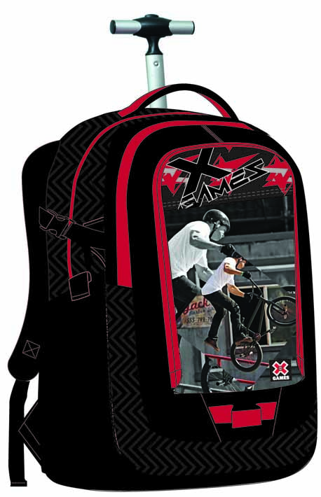 MOCHILA T-TROLLEY ROJO/NEGRA XGAMES