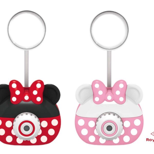 LAMPARA MESA CON COMPLEMENTOS, TOPOS PINK/RED