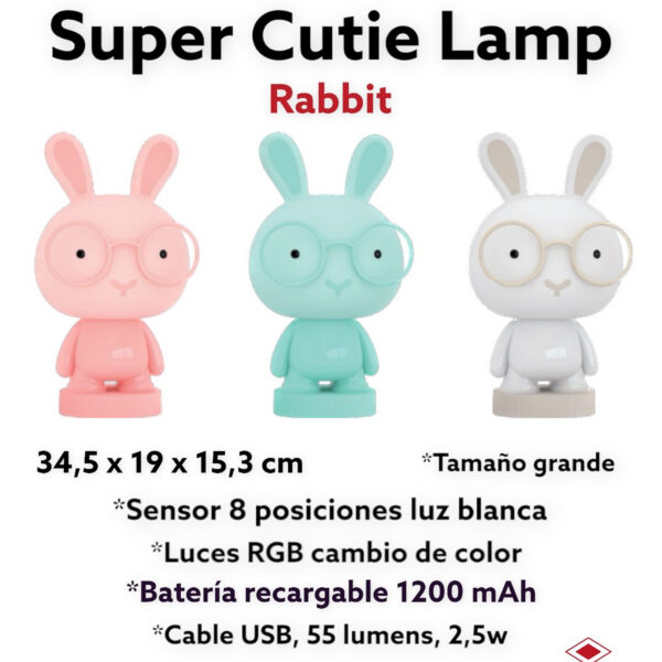 LED LAMP RABBIT GAFAS RGB 8 CAMBIOS COLOR ,3 COL.