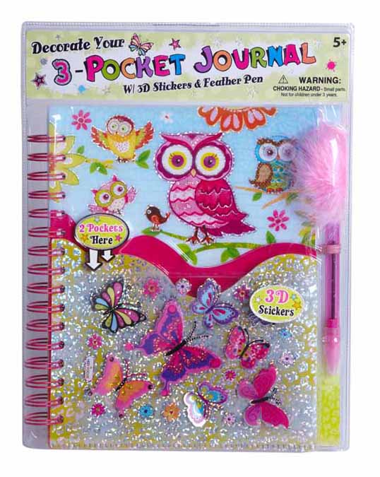 DIARIO C/ACCESORIOS PARA DECORAR,COL.BUHOS