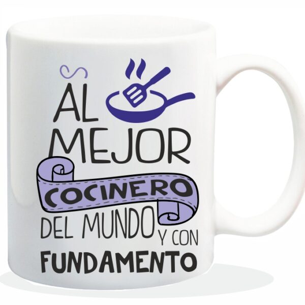 MUG CON MENSAJE PARA EL MEJOR COCINERO...