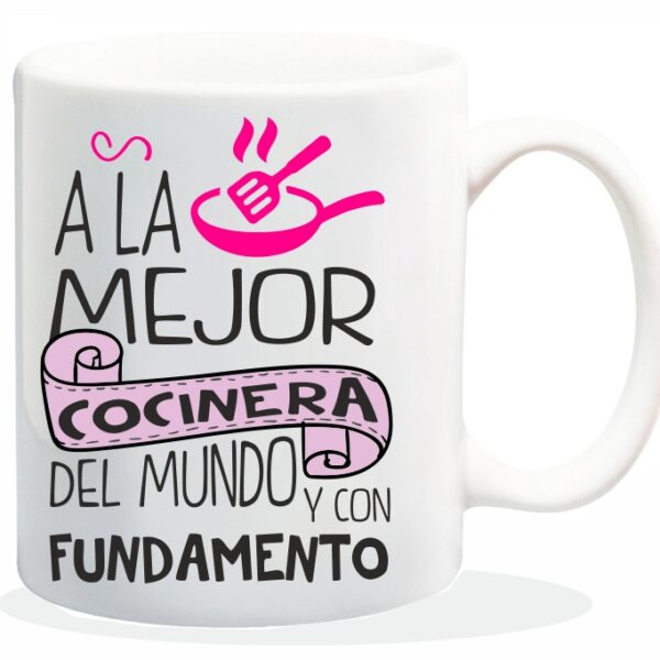 MUG CON MENSAJE PARA LA MEJOR COCINERO...