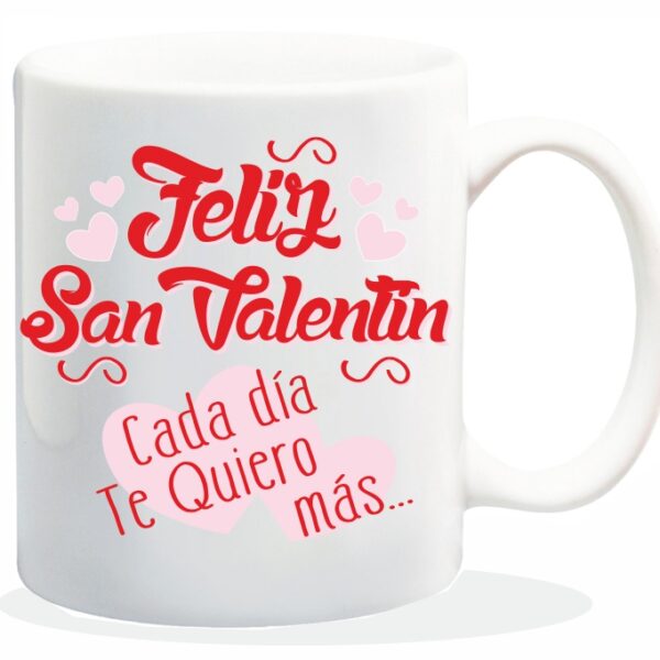 MUG ENAMORADOS FELIZ SAN VALENTIN....