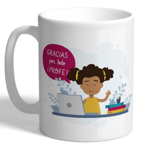 MUG CON MENSAJE ,PROFESORA ONLINE
