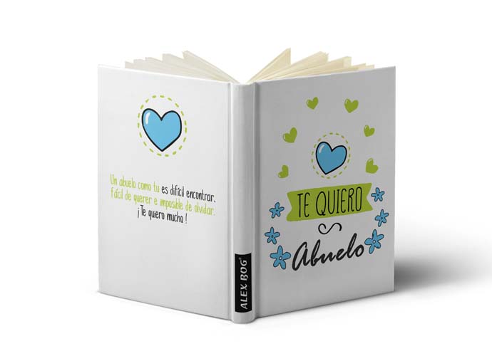 LIBRETA CON MENSAJE A6,TE QUIERO ABUELO