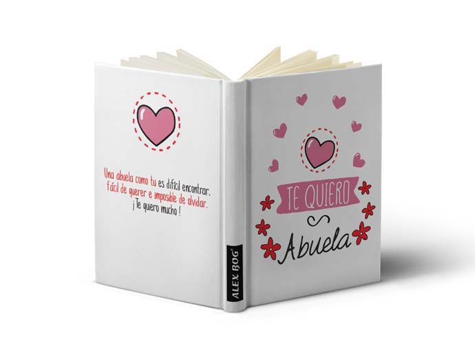 LIBRETA CON MENSAJE A6,TE QUIERO ABUELA