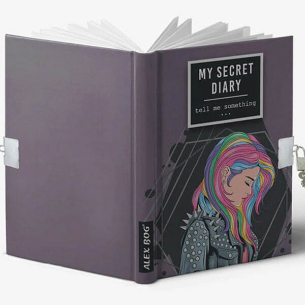 DIARIO TAMAÑO A5 CON CANDADO TELL ME SOMETHING