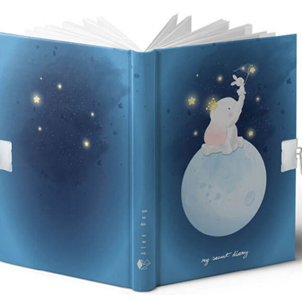 DIARIO A5 168H.C/CANDADO ELEPHANT