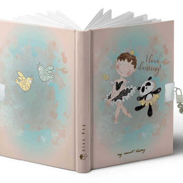 DIARIO A5 168H.C/CANDADO LOVE DANCING