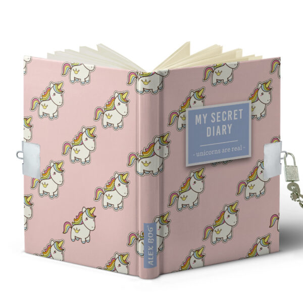 DIARIO A5 168H.C/CANDADO UNICORNS ARE REAL