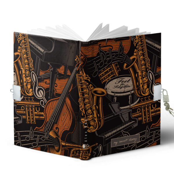 DIARIO A5 168H.C/CANDADO FEEL THE RHYTHIM