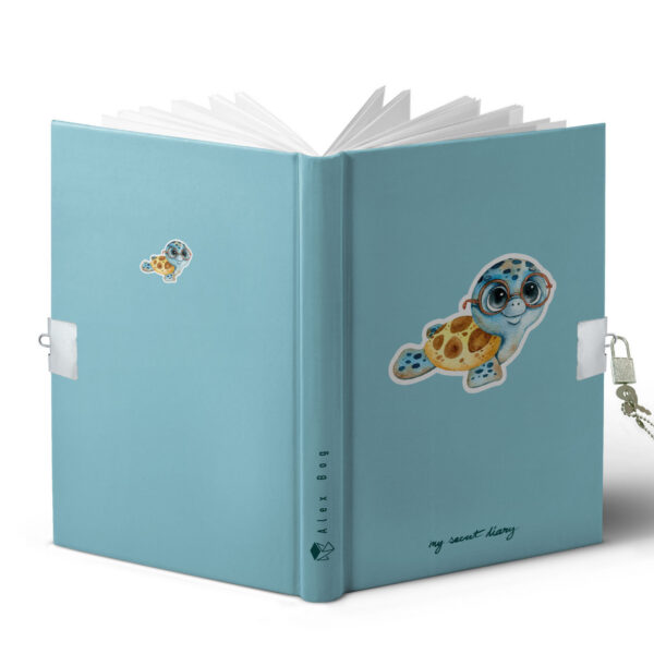 DIARIO A5 168H.C/CANDADO LITTLE TURTLE