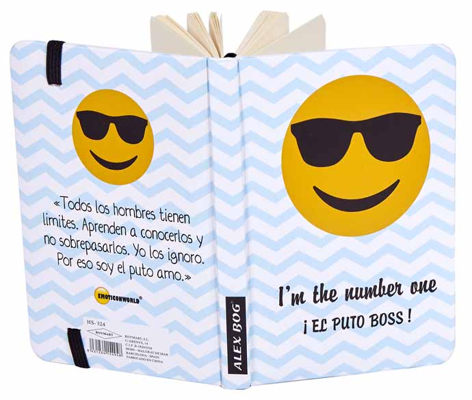 LIBRETA C/ MENSAJE A6 EMOTICON EL PUTO BOSS