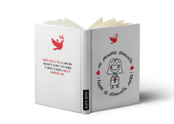 LIBRETA C/ MENSAJE A6 COMUNION GIRL