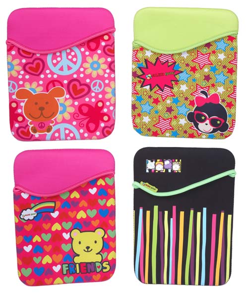FUNDA PORTA PC 10p,4 DISEÑOS INFANTILES