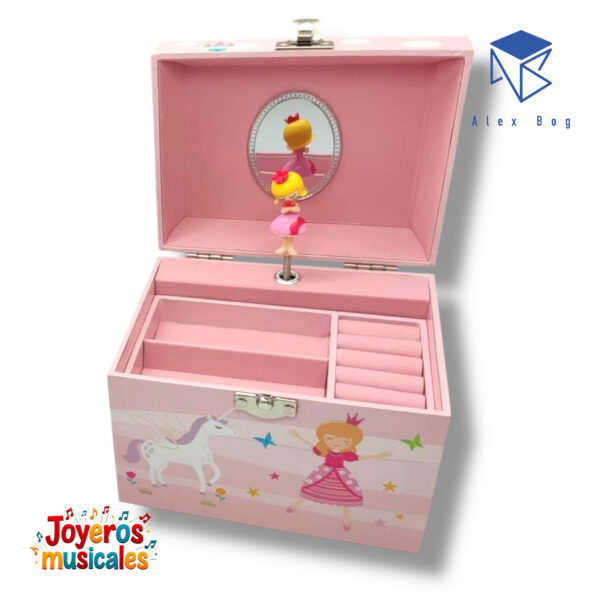 JOYERO MUSICAL C/ASA PERLAS COL.HADA CON UNICORNIO