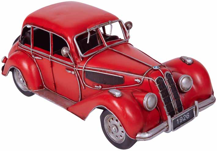 COCHE METAL CLASICO 1939 BMW 335 ROJO SEDAN