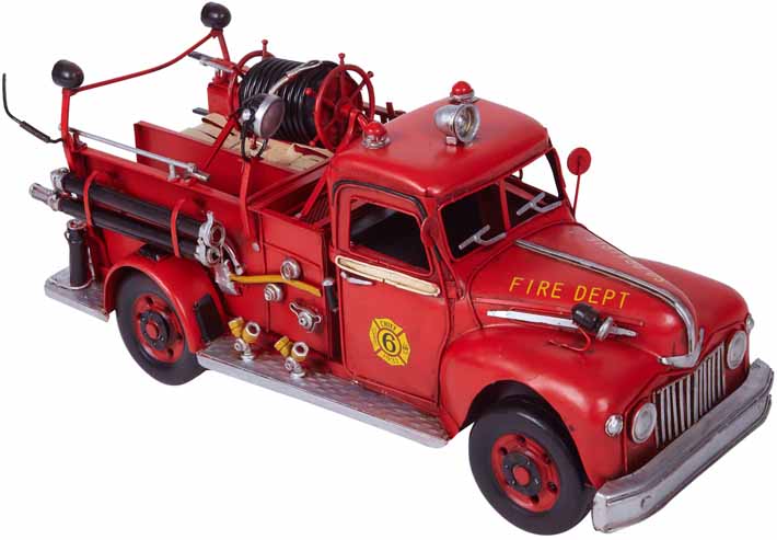 COCHE METAL BOMBEROS 1946 FORD ,ESCALA 1:24