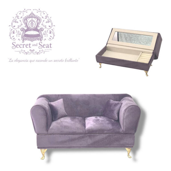 MINI SOFA SECRET & SEAT JOYERO LIGHT PURPLE