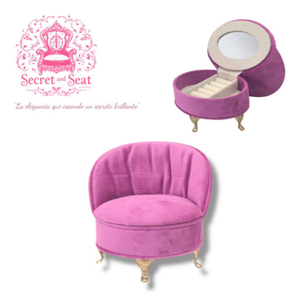 MINI SOFA SECRET SEAT JOYERO FUCSIA